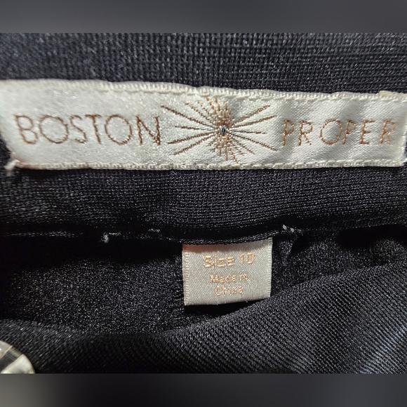 Boston Proper Black Flare Pants with Professional Boot Cut Size 10 - Picture 3 of 6
